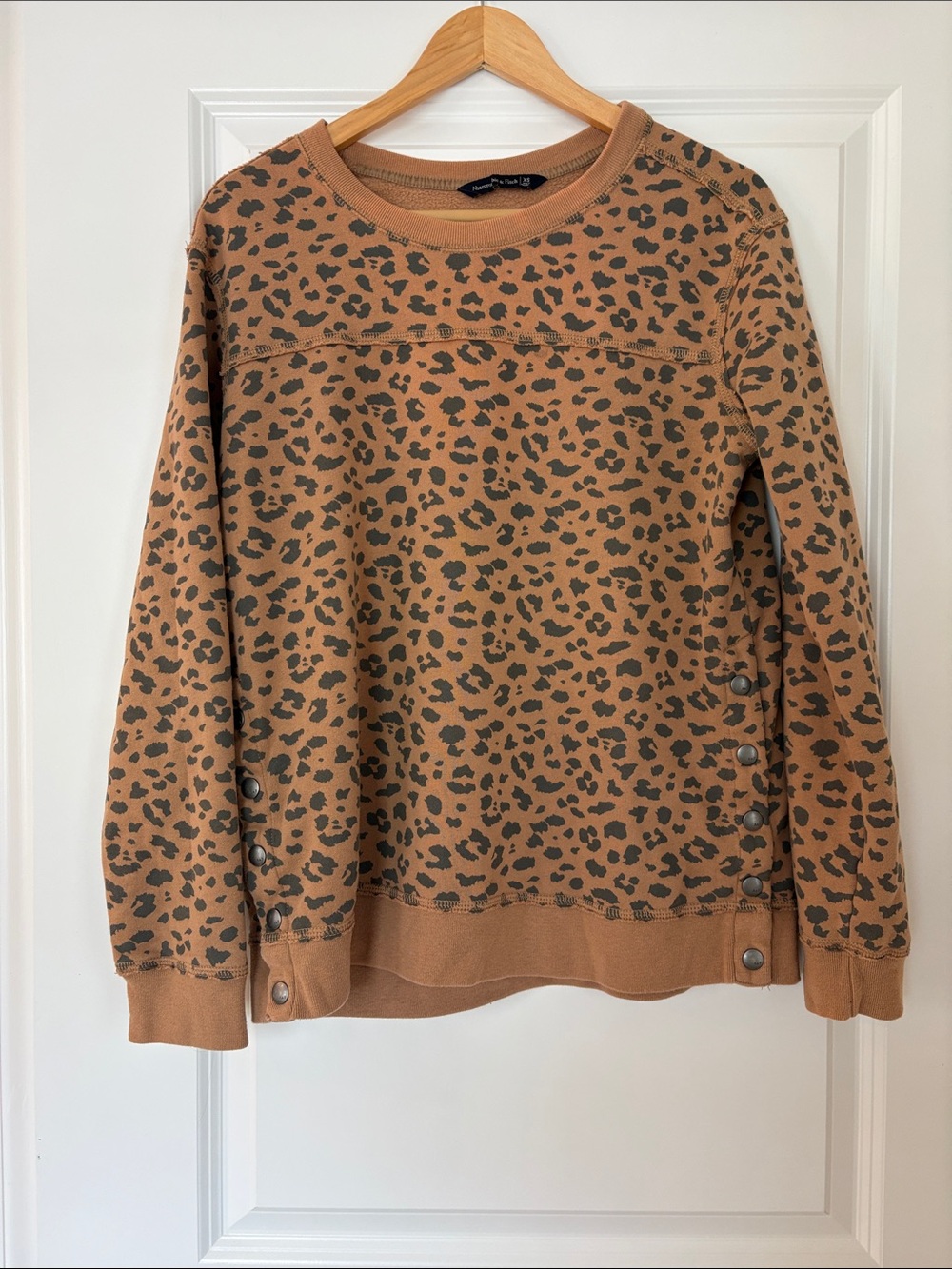 Abercrombie & Fitch Leopard-Print Crewneck Sweatshirt